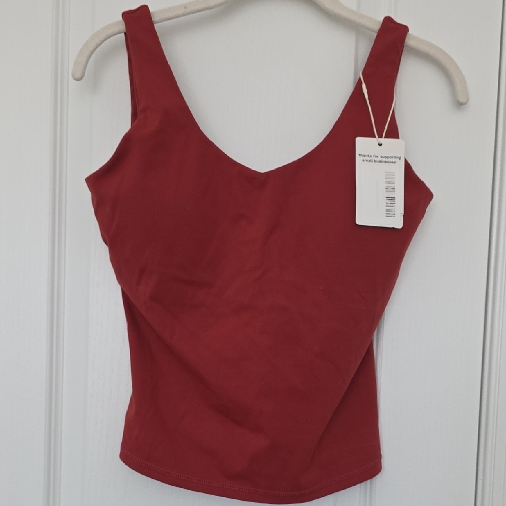 Women's Red Sleeveless Top